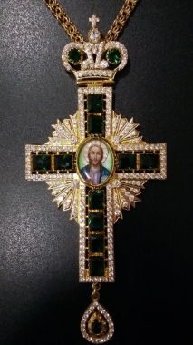 Крест наперсный с росписью