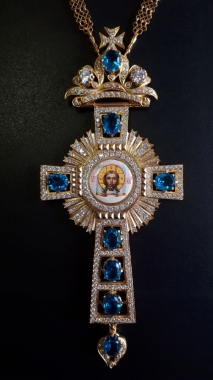 Крест наперсный с росписью