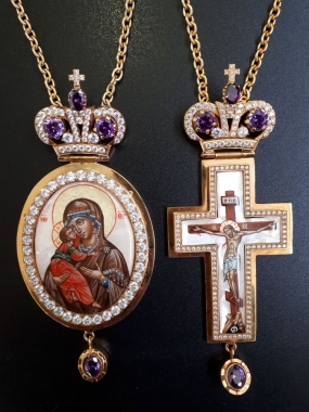 Комплект крест и панагия